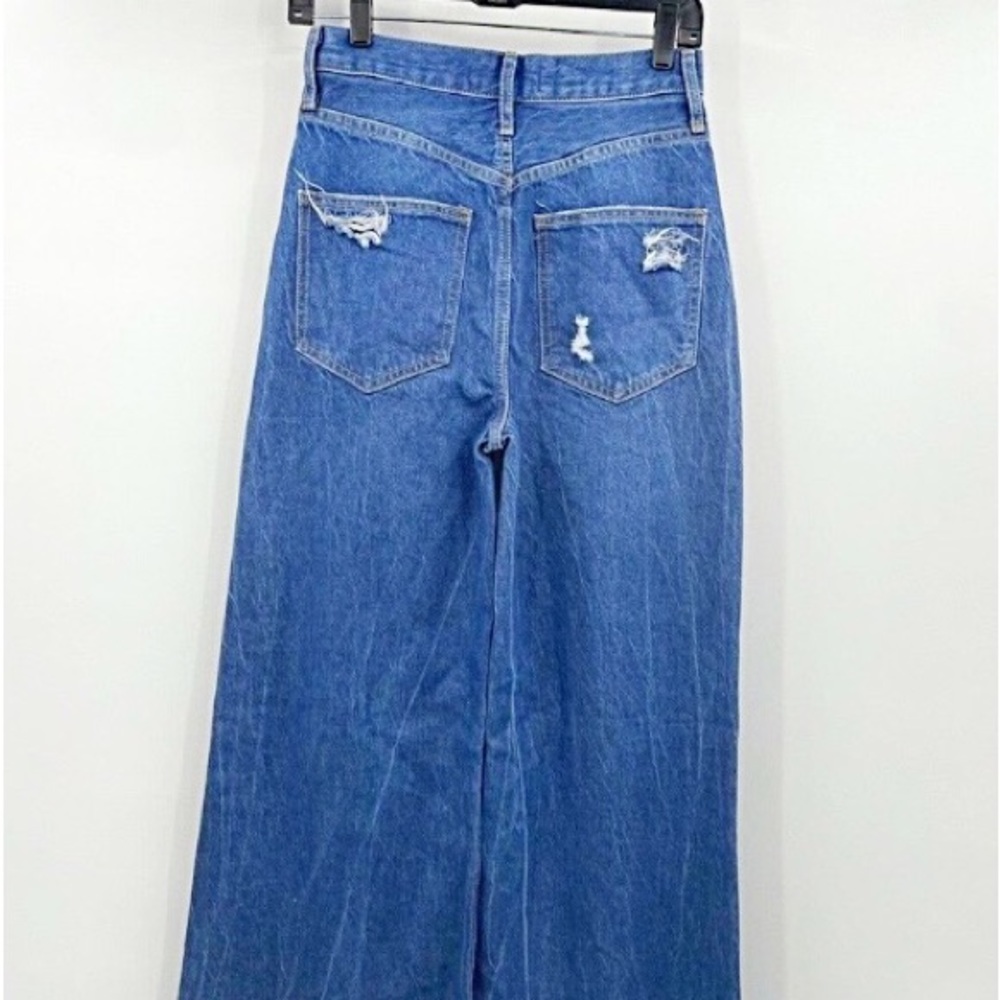 New Free People Ellie Wide Leg Distressed Jeans